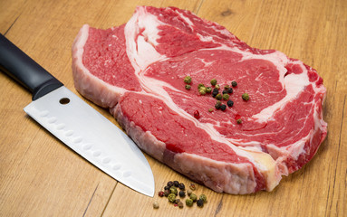 Chuleta de ternera cruda