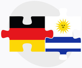 Germany and Uruguay Flags