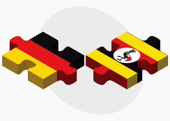 Germany and Uganda Flags