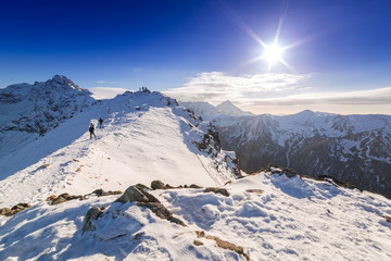 Obraz premium Tatra mountains in snowy winter time, Kasprowy Wierch, Poland