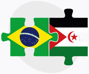 Brazil and Western Sahara Flags