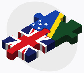 United Kingdom and Solomon Islands Flags