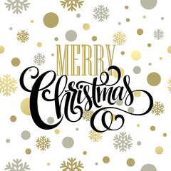 Merry Christmas  lettering design. Vector illustration 
