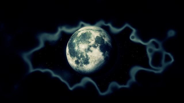 Moon Black Sky Clouds Stars Epic Footage