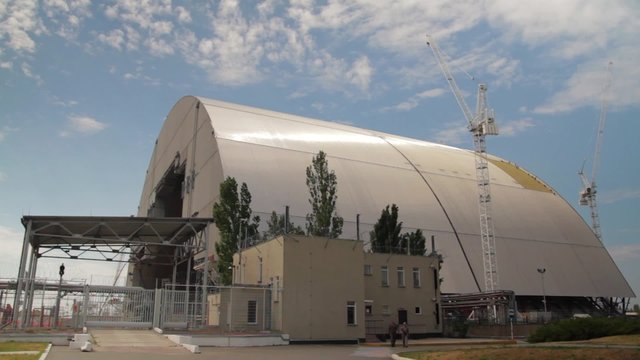 Chernobyl's arch. The New Safe Confinement (NSC or New Shelter) is a structure intended to contain the nuclear reactor at Chernobyl, Ukraine