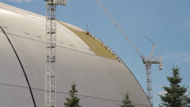 Chernobyl's arch. The New Safe Confinement (NSC or New Shelter) is a structure intended to contain the nuclear reactor at Chernobyl, Ukraine
