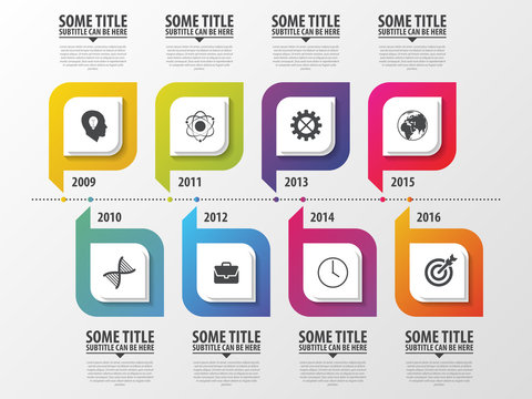 Timeline Infographic. Modern design template. Vector illustration