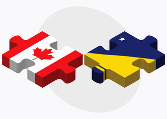 Canada and Tokelau Flags