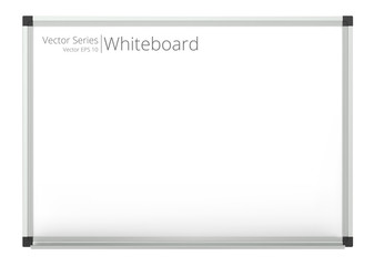 Vector Whiteboard. Classic Whiteboard, blank for copy space. Vector EPS10.