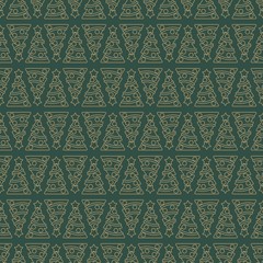 Christmas Tree Seamless Vector Pattern