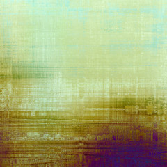 Abstract composition on textured, vintage background with grunge stains. With different color patterns: yellow (beige); green; purple (violet); cyan
