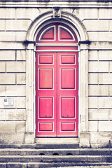 Red arch door