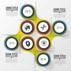 Abstract circles. Modern design template. Infographics concept. Vector illustration