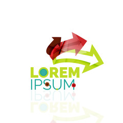 Logo, abstract geometric business icon