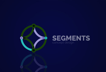 Vector outline minimal abstract geometric logo