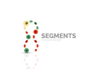 Vector outline minimal abstract geometric logo
