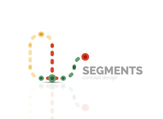 Vector outline minimal abstract geometric logo