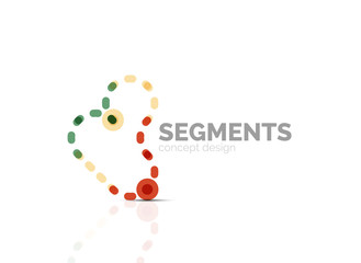 Vector outline minimal abstract geometric logo