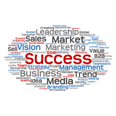 Conceptual business marketing word cloud