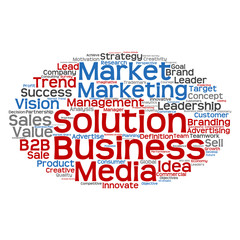 Conceptual business marketing word cloud