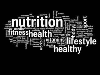 Conceptual health word cloud