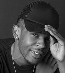 Portrait of hip hop African American dancer isolated background