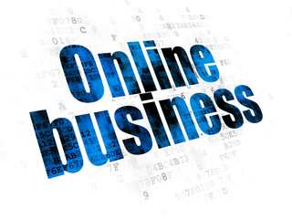 Finance concept: Online Business on Digital background