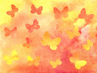 Beautiful colorful watercolor background. Vector illustration.