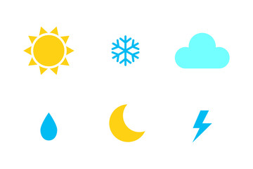 Weather icons. Vector illustration