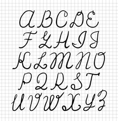 handwritten alphabet