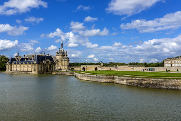 Famous Chateau de Chantilly (1560). Oise, Picardie, France.