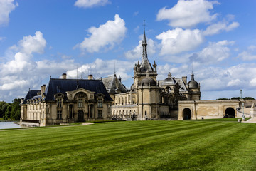 Famous Chateau de Chantilly (1560). Oise, Picardie, France.