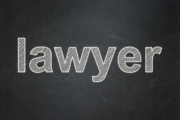 Obraz premium Law concept: Lawyer on chalkboard background