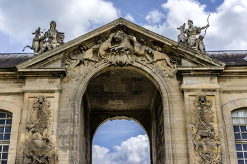 Grand Stables. Famous Chateau de Chantilly (1560). Oise, France.
