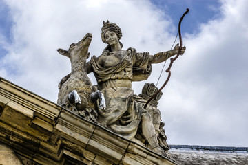 Obraz premium Grand Stables. Famous Chateau de Chantilly (1560). Oise, France.