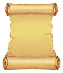 Big golden scroll of parchment 