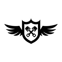 Obraz premium Automotive Wing Logo. Vector illustration