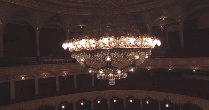 Flying inside the Opera house. Ukraine