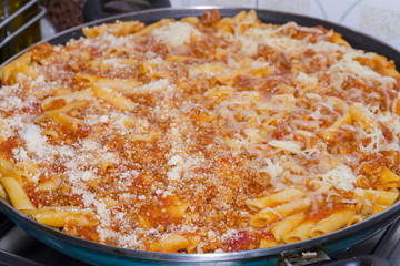 Macarrones con carne.