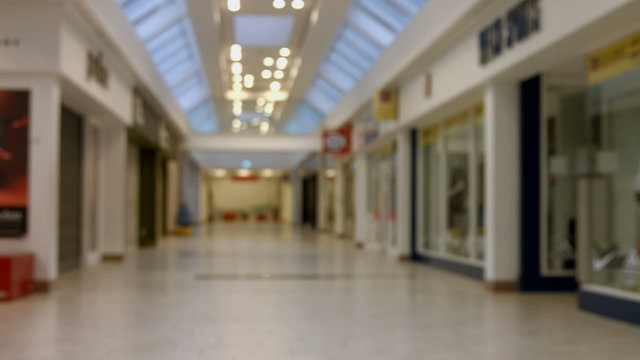 Empty shopping mall