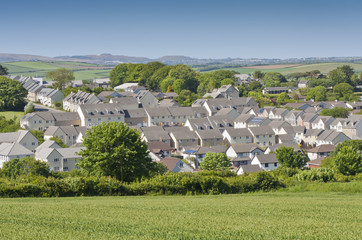 Modern housing development in Cornwall - England.