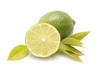 lime fruit isolated on a white background