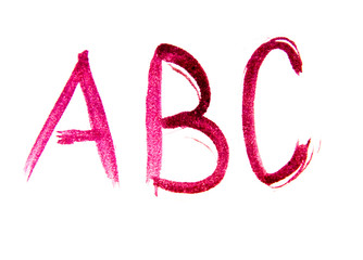 painted letters A B C