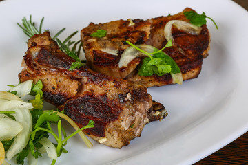Grilled pork ribs