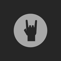rock hand sign icon