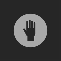 hand gray vector icon