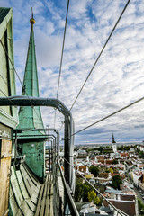The view from the top of the Cathedral of St. Olaf  in old Talli