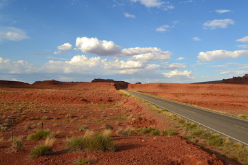 la strada che porta alla monument valley in Arizona negli stati uniti d'america