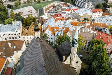 The view from the top of the Cathedral of St. Olaf  in old Talli