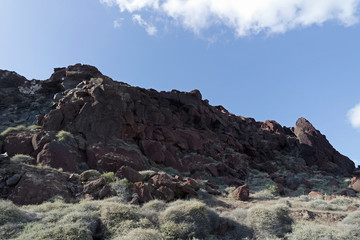 red beach on santorini island in greece